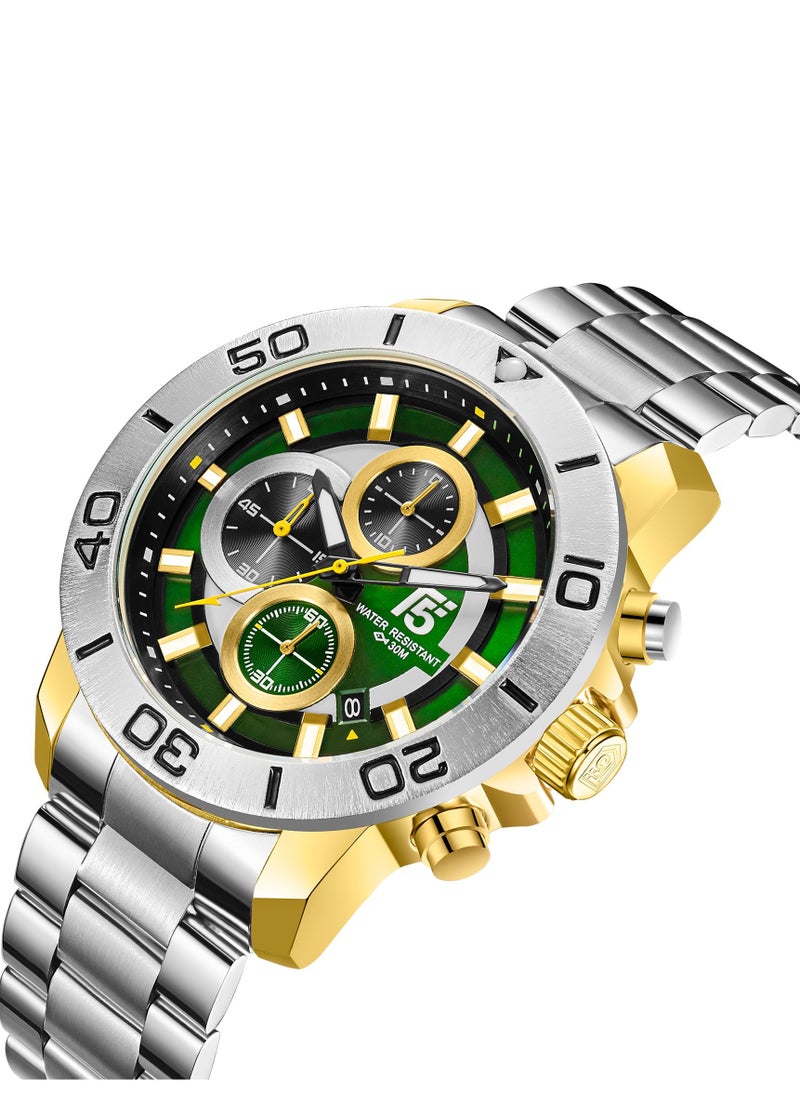 T5 T5 Men's Chronograph Stainless Steel Watch  - Image 2