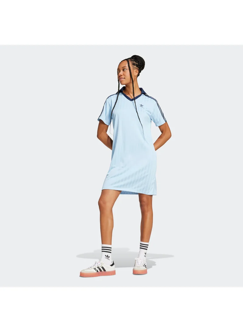 adidas Originals Adicolor Football Jacquard V-Neck Dress