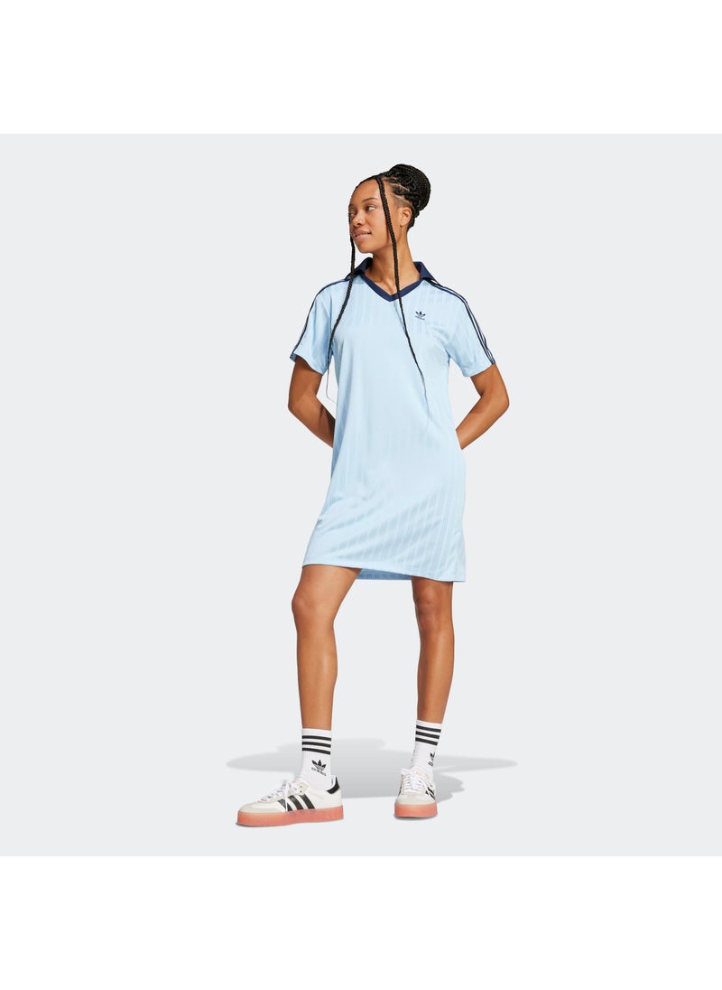adidas Originals - Adicolor Football Jacquard V-Neck Dress - Image 1