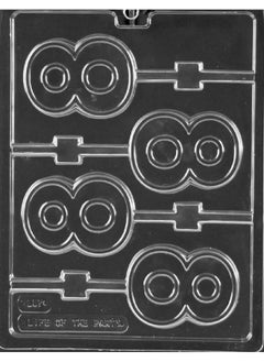 Grandmama's Goodies L057 #8 Number Eight 8 Lollipop Birthday Chocolate Candy Soap Mold With Exclusive Molding Instructions… 