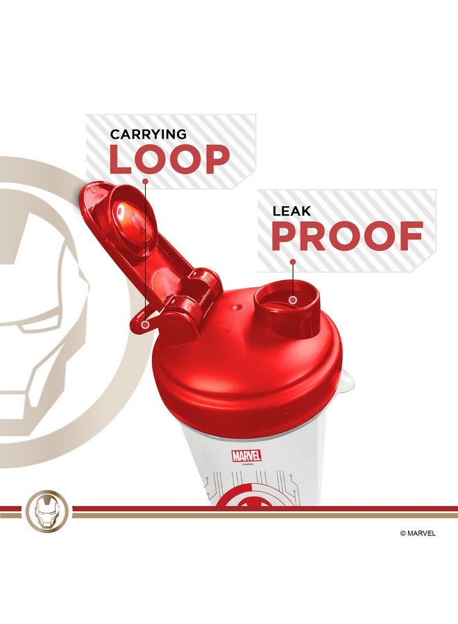 PowerMax Fitness زجاجة هزاز باورماكس فيتنس إكس مارفل MSB-6S آيرون مان إصدار مارفل 600 مل، ضمان 100% ضد التسرب، زجاجة شرب مثالية للبروتين، قبل التمرين و BCAAs، مادة خالية من BPA، بلاستيك (شفاف) - Image 5