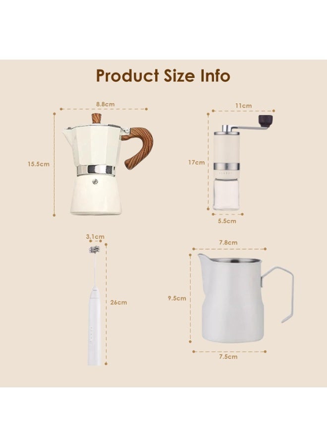 Pour Over Coffee Maker Set 7 Pieces White Premium Coffee Kit with Dosing Ring Dispenser for Perfect Brew Control Ideal for Home Baristas Travel  Camping - Image 2
