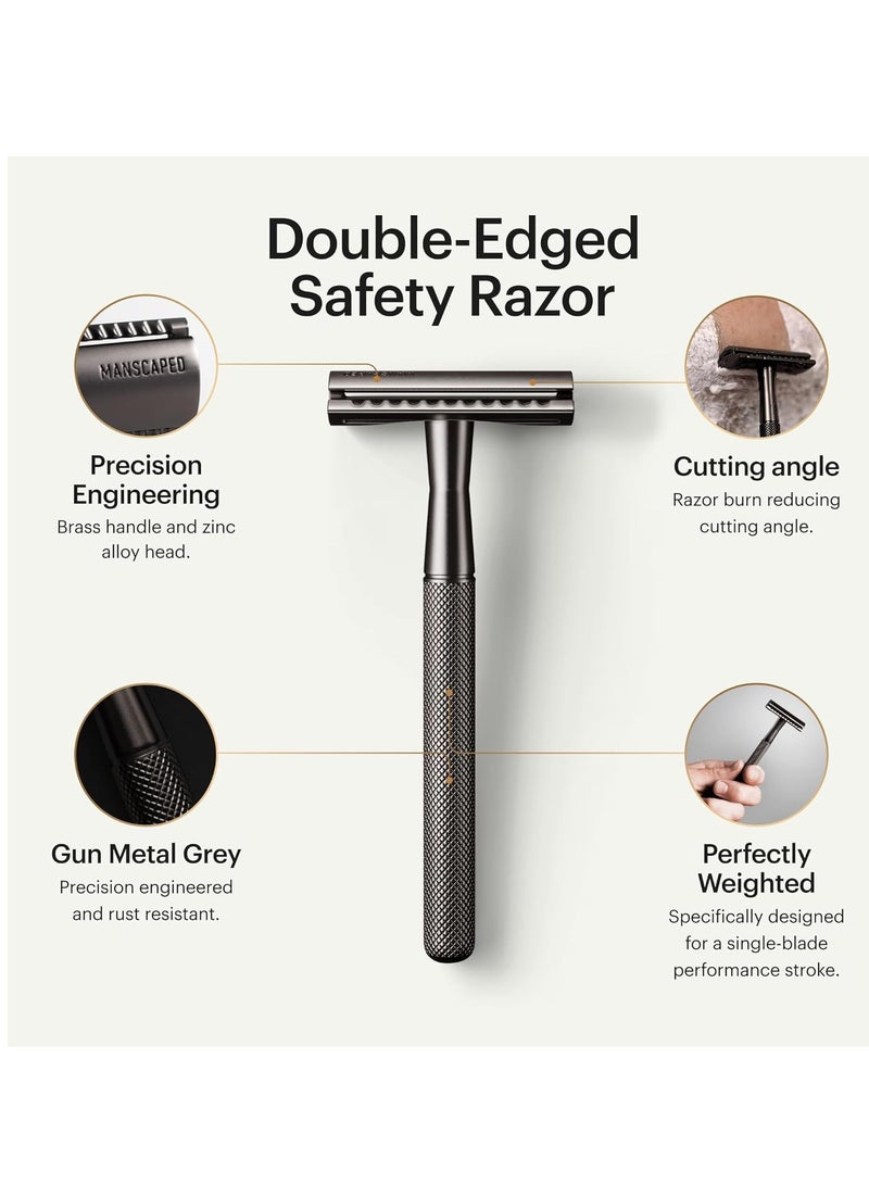 manscaped MANSCAPED® The Plow® 2.0 Premium Single Blade Double-Edged Safety Face Razor for Men - Image 2