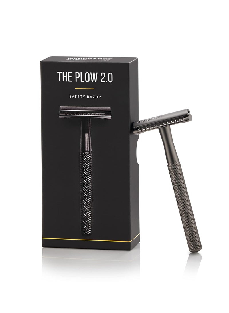 manscaped - MANSCAPED® The Plow® 2.0 Premium Single Blade Double-Edged Safety Face Razor for Men - Image 1