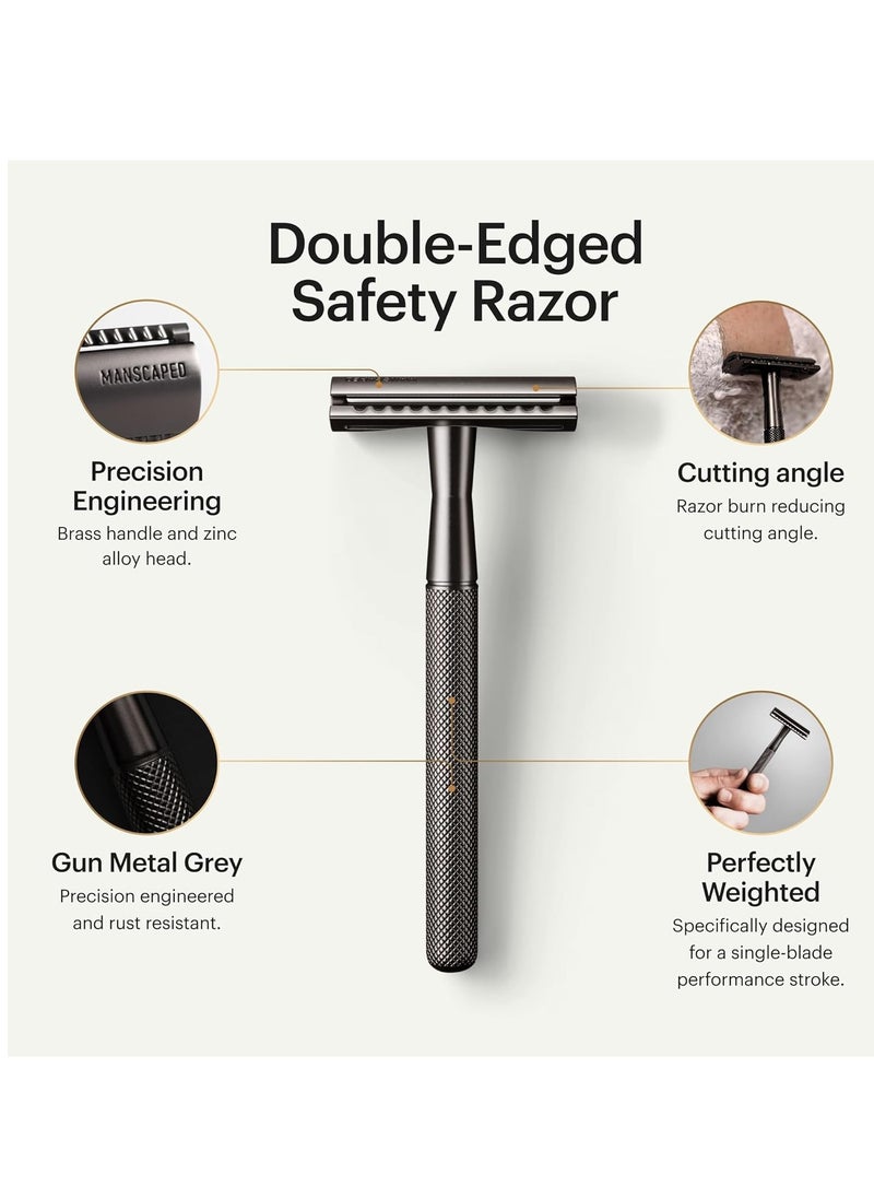 manscaped - MANSCAPED® The Plow® 2.0 Premium Single Blade Double-Edged Safety Face Razor for Men - Image 1