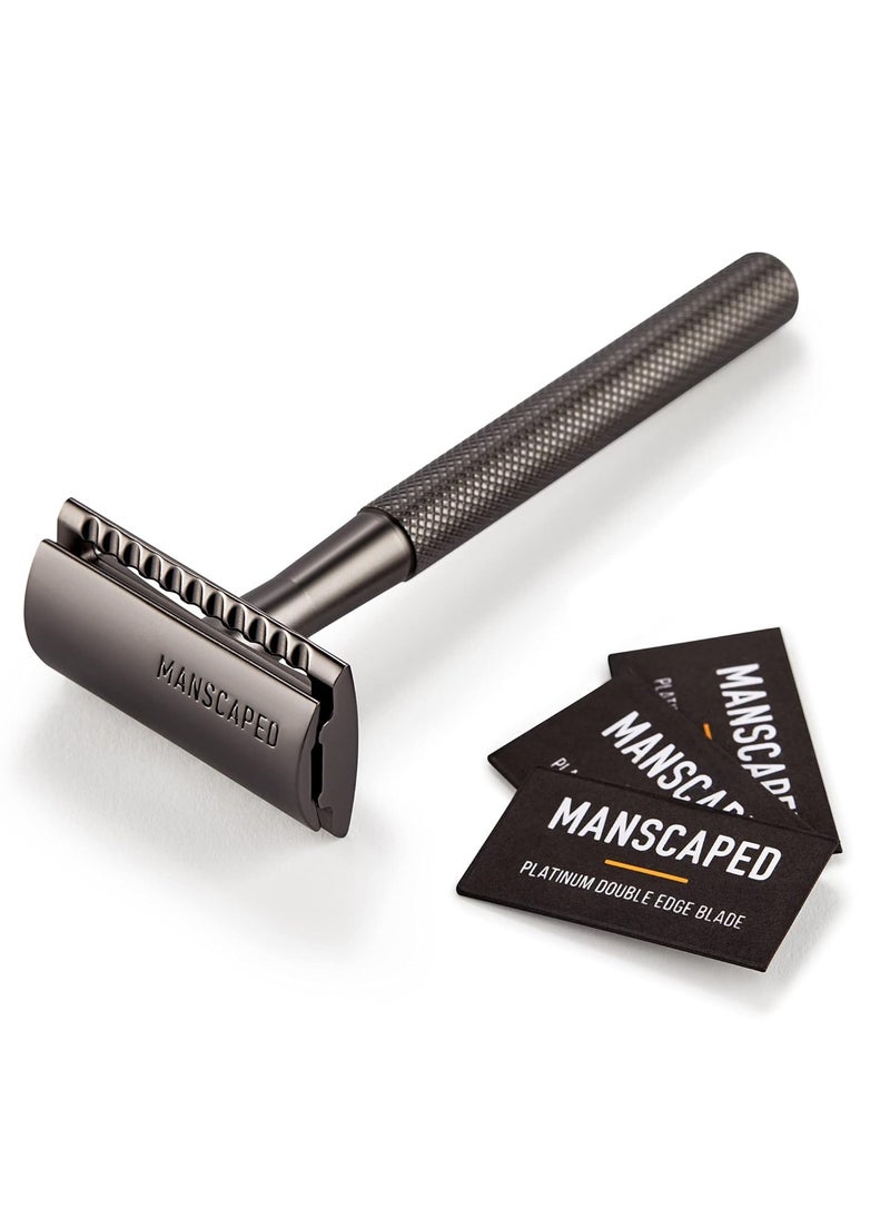 manscaped - MANSCAPED® The Plow® 2.0 Premium Single Blade Double-Edged Safety Face Razor for Men - Image 1