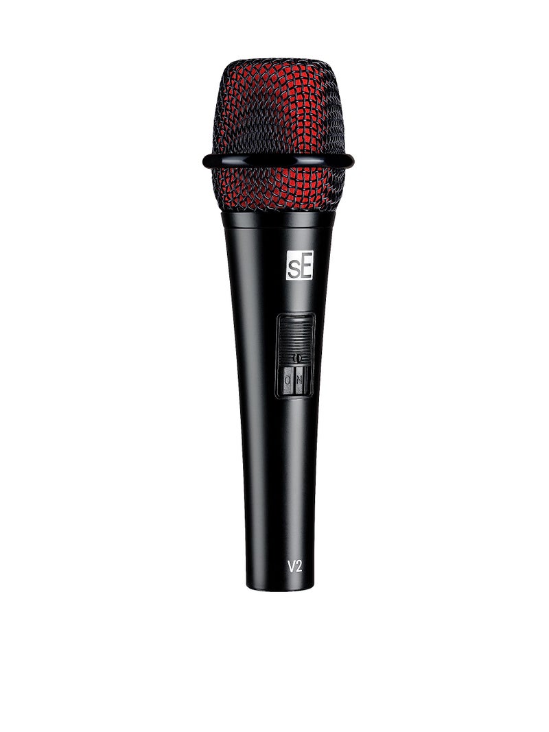 SE Electronics V2-SW Supercardioid Dynamic Handheld Microphone with On/Off Switch, Black - Image 2