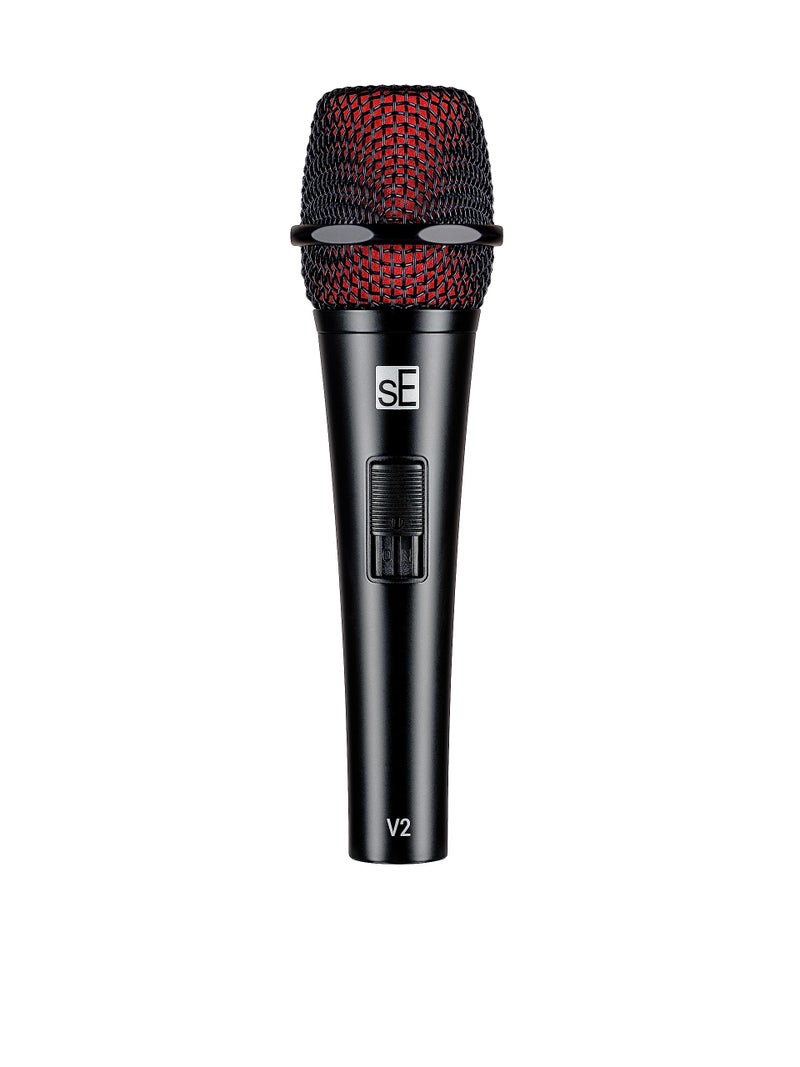 SE Electronics V2-SW Supercardioid Dynamic Handheld Microphone with On/Off Switch, Black - Image 1