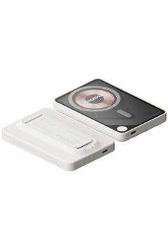 Momax Momax 1-Power X PRO 5000mAh Magnetic Wireless Power Bank with Stand and Built-in USB-C Cable - White  - Image 2