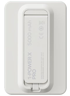 Momax Momax 1-Power X PRO 5000mAh Magnetic Wireless Power Bank with Stand and Built-in USB-C Cable - White  - Image 4