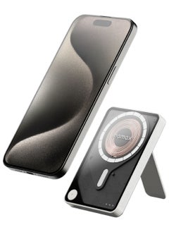 Momax Momax 1-Power X PRO 5000mAh Magnetic Wireless Power Bank with Stand and Built-in USB-C Cable - White  - Image 3