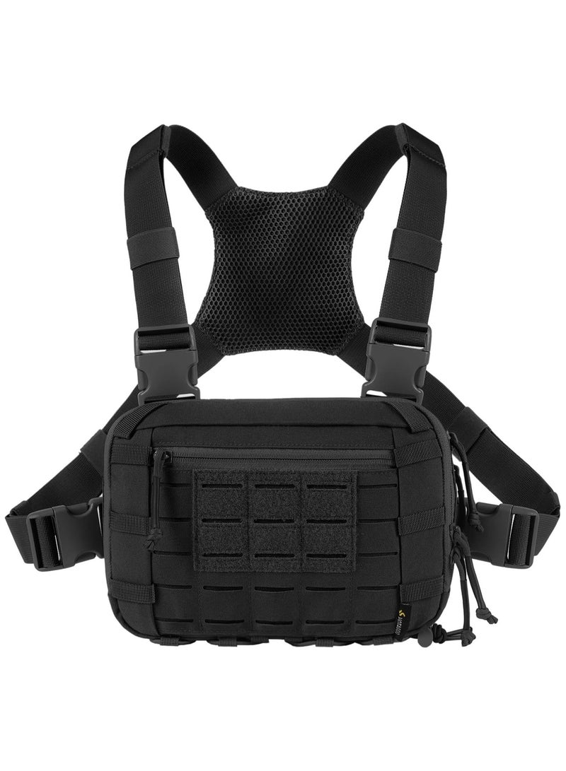 VOTAGOO VOTAGOO Tactical Chest Bag 2L Chest Rig Pouch with Compartment Adjustable Strap Outdoor  - Image 1