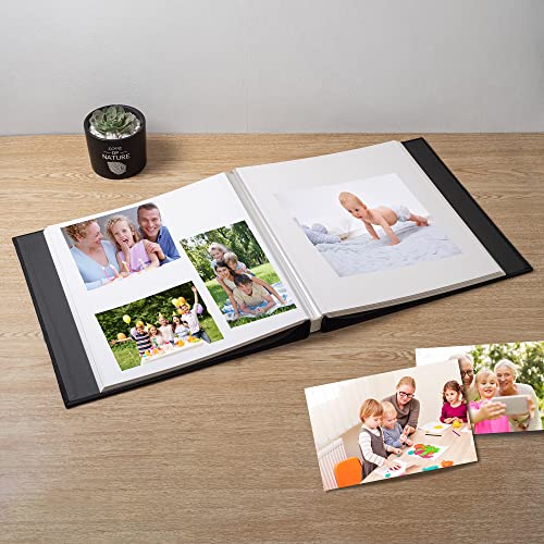 HenPisen Large Photo Album Self Adhesive Scrapbook Album for 4×6 5×7 8×10 Pictures DIY Magnetic Linen Cover Album 40 Pages for Family Wedding Gifts with Metal Pen and Plastic - Image 2