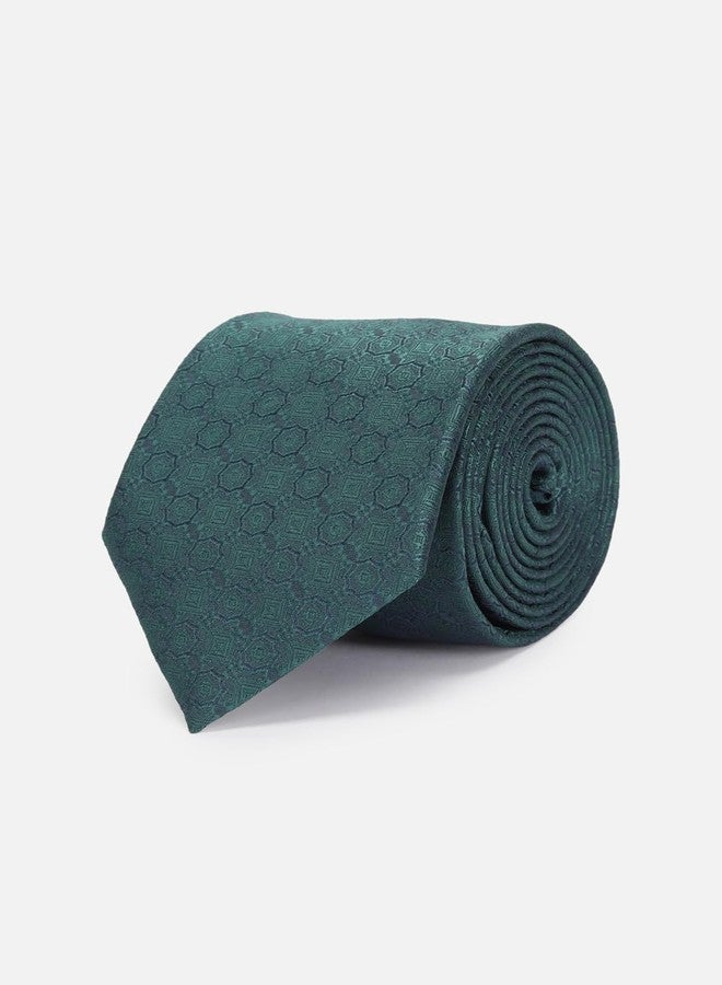 Van Heusen Men Green Party Tie Pocket Square And Lapel Pin - Image 4