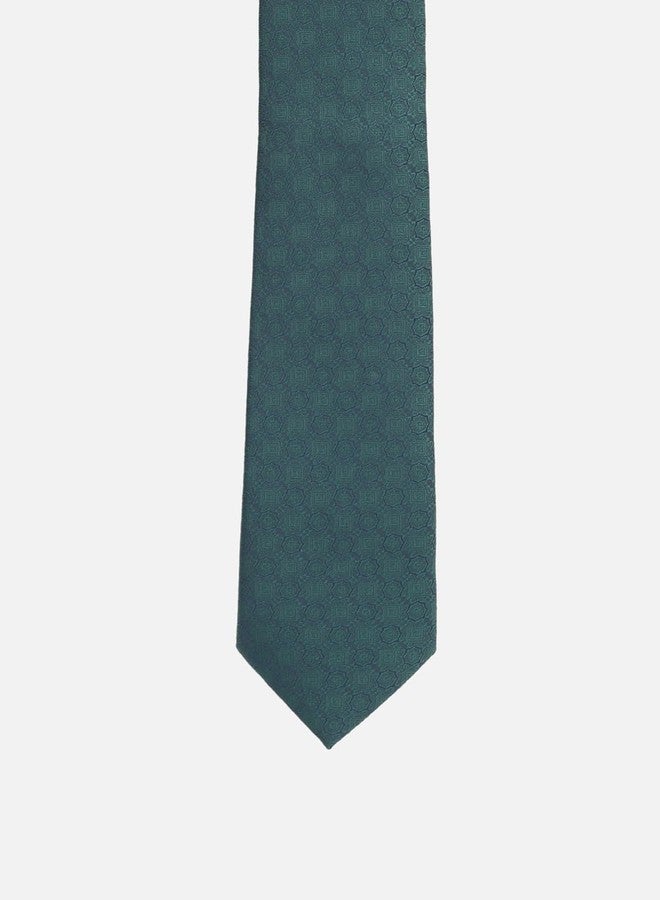 Van Heusen Men Green Party Tie Pocket Square And Lapel Pin - Image 5