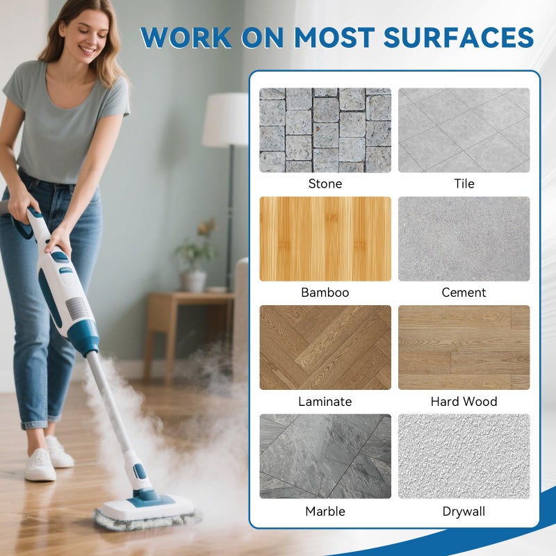 S2U 6-Pack Bissell Steam Mop Pads, for Bissell Powerfresh Steam Mop Pads 1940/1806, Thick & Washable Steam Mop Replacement Pads for Weekly Tile/Vinyl/Concrete/Large Home/Garage Cleaning - Image 4