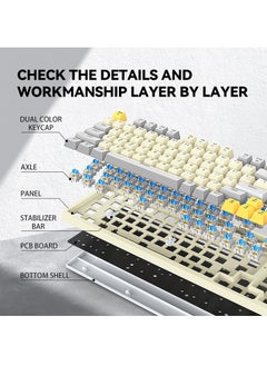 T-WOLF T50 Mechanical USB wired keyboard 97 keys Green axis light with knob Office gaming computer color keyboard Mechanical keyboard  - Image 3