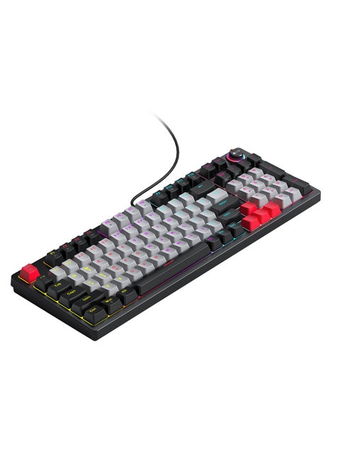 T50 Mechanical USB wired keyboard 97 keys Green axis light with knob Office gaming computer color keyboard Mechanical keyboard