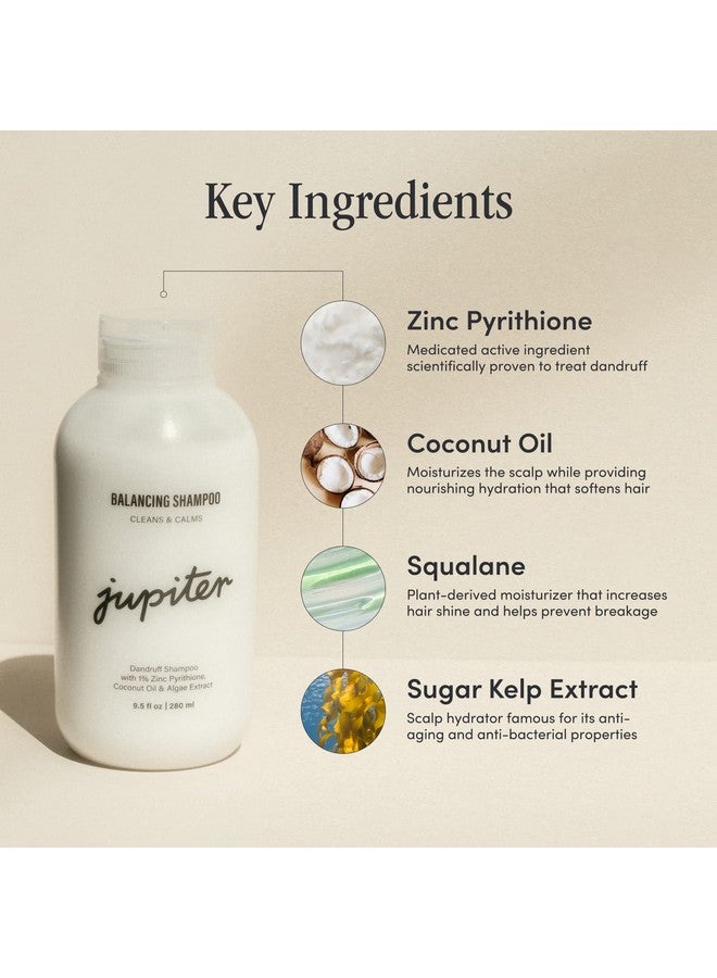 Jupiter Anti Dandruff Shampoo For Women & Men Physicianformulated For Flaky Itchy Oily Dry Scalp Treatment Vegan Sulfate Free Color Safe & Paraben Free Scalp Psoriasis Shampoo With Zinc - Image 3