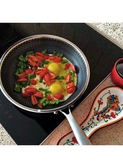 Happy Home Wok Pan Non-Stick Stainless Steel Stir Fry Pan with Handle – Honeycomb Structure-26cm  - Image 3