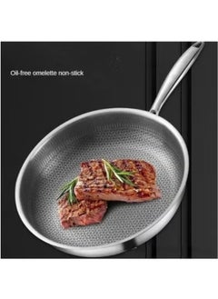 Happy Home Wok Pan Non-Stick Stainless Steel Stir Fry Pan with Handle – Honeycomb Structure-26cm  - Image 5