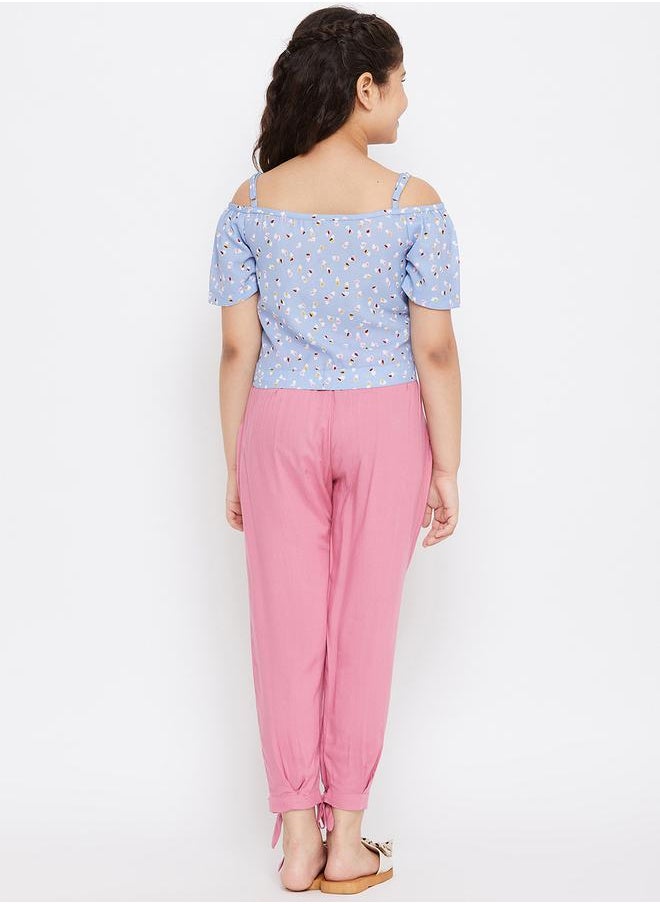Stylo Bug Floral Print Buttoned Top and Pants Set by Styli  - Image 5
