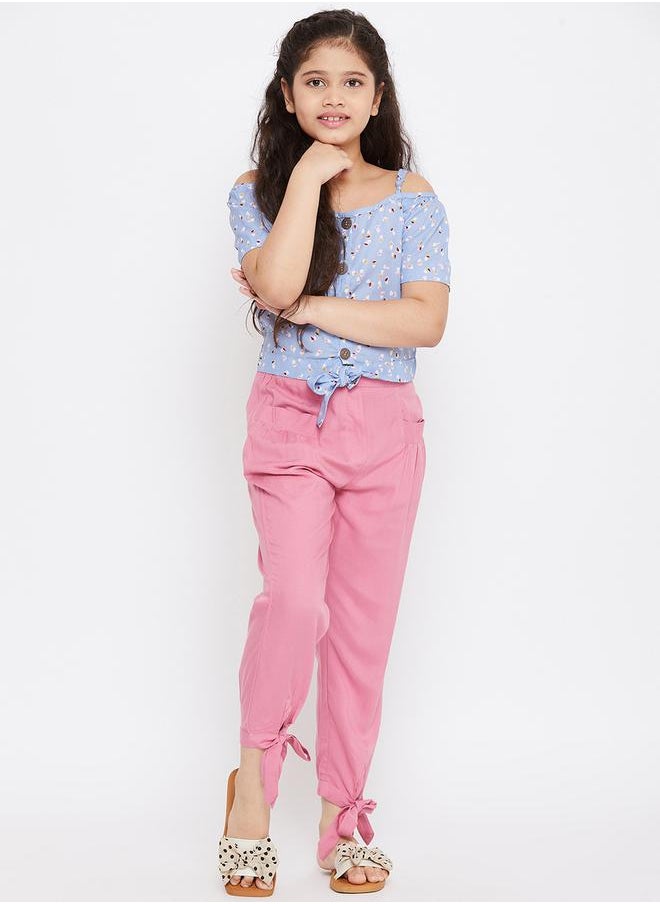 Stylo Bug Floral Print Buttoned Top and Pants Set by Styli  - Image 2