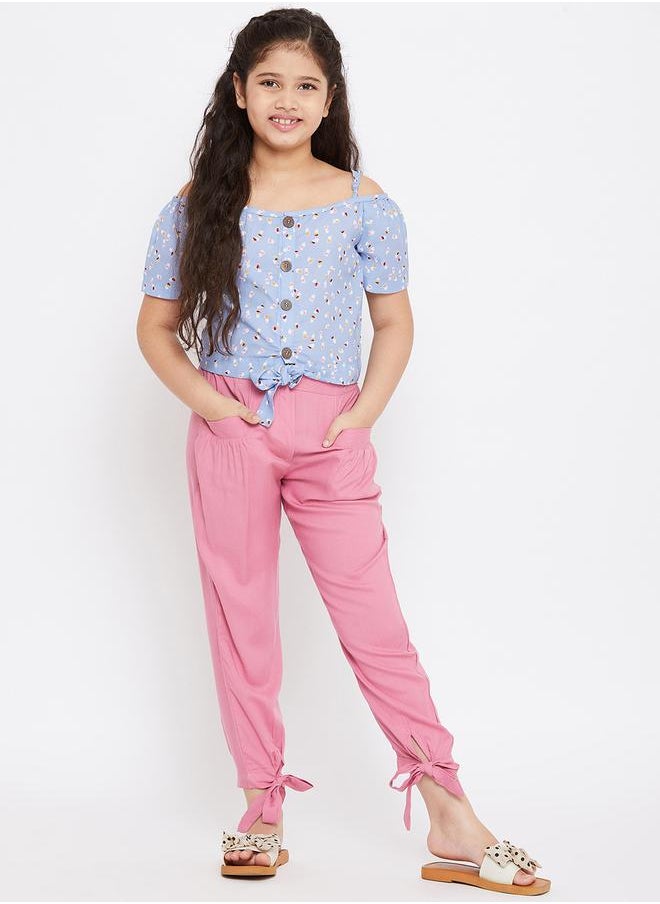 Stylo Bug Floral Print Buttoned Top and Pants Set by Styli  - Image 1