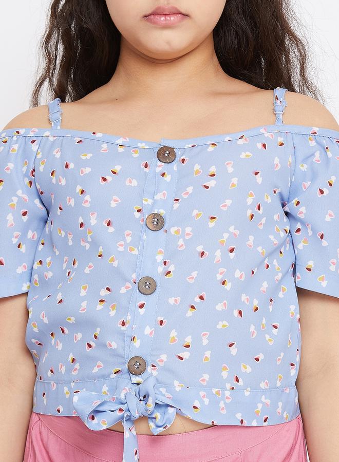 Floral Print Buttoned Top and Pants Set by Styli