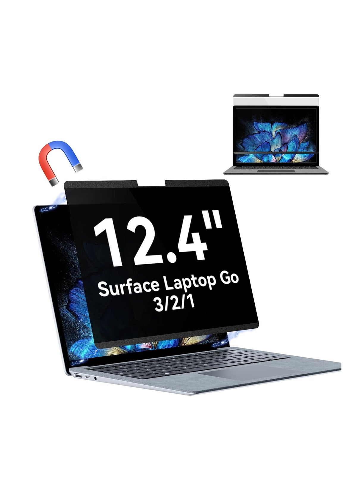 Generic Magnetic Privacy Screen Protector for 12.4 inch Microsoft ...