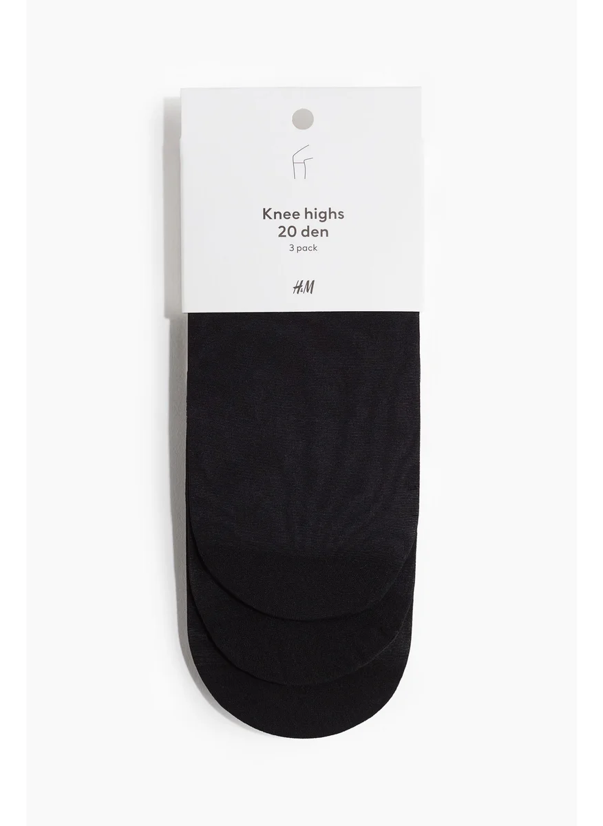 H&M 3-Pack Knee-High Socks