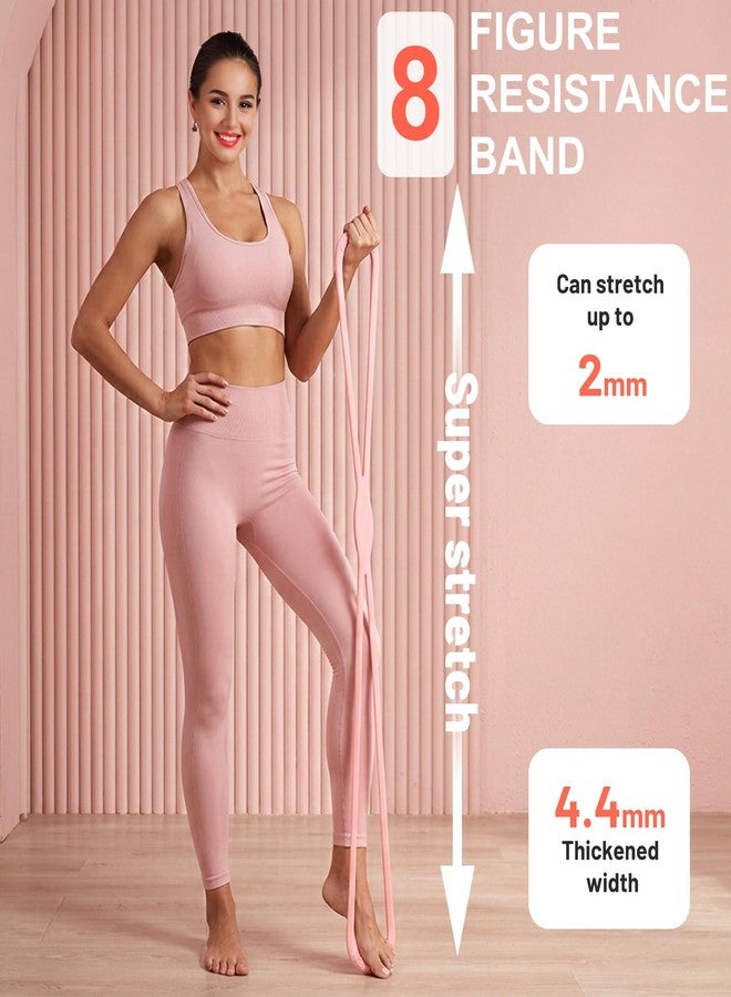 Thrymme Resistance Band Figure 8, Figure 8 Resistance Band 15lb for Women with Non-Slip Handles for Shoulder, Back & Arm Workout (Pink, 17.7 x 4.3 in) - Image 4
