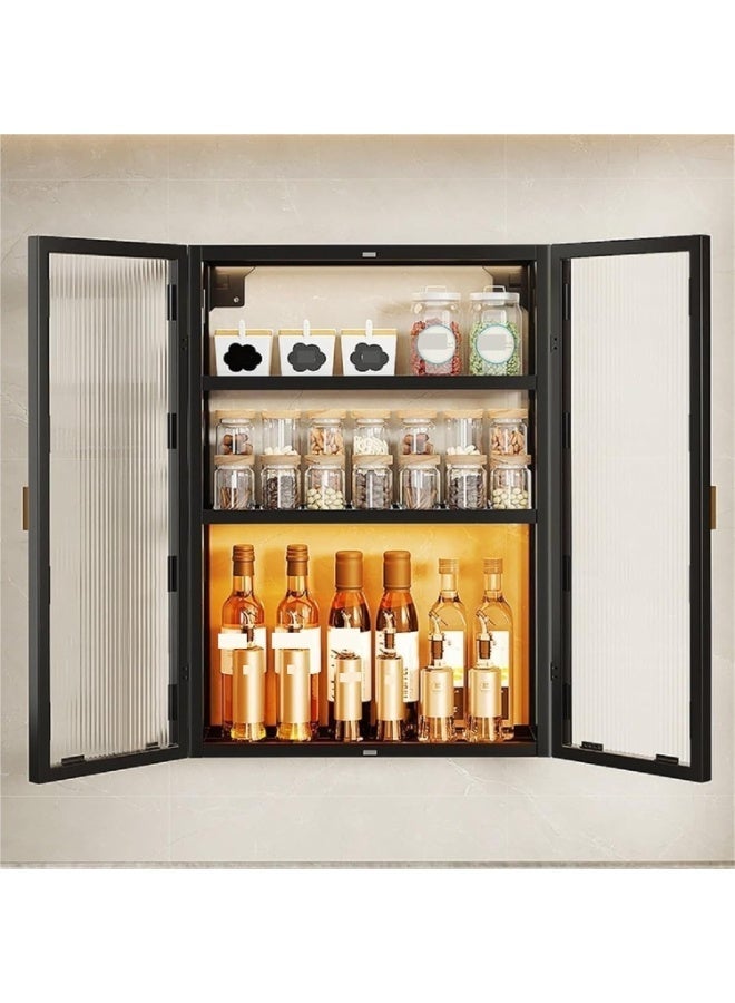CityRiya-Long Bathroom Wall Cabinet, Medicine Cabinet with 2-Door with 3 Tier Shelves, Wall Storage Cabinets Over The Toilet, Bath Organizer Organizers for Laundry Room & Kitchen & Living Room, ZT031-40 - Image 2