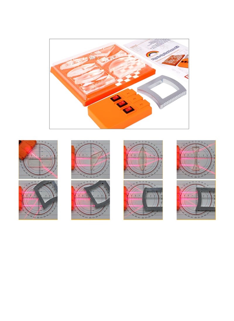SYOSI - Physics Optical Experiment Set, Multifunction Reflector, Triangular Prism, Convex Lens, Concave Mirror, Small Hole Imaging Experiment, Teaching Demonstration Equipment for Teacher Student Education - Image 1