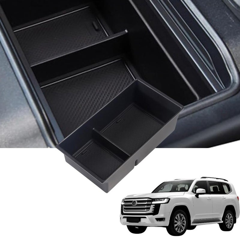 TRX AUTO Center Console Organizer for Toyota Land Cruiser 300 (2022-2025) | Custom Fit Storage Tray with Non-Slip Liner | Organizer for Armrest Storage | Interior Accessories for Land Cruiser 2025 - Image 1