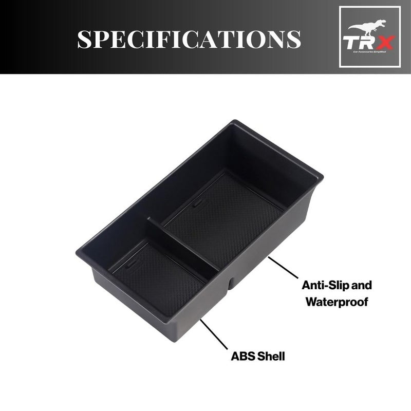 TRX AUTO Center Console Organizer for Toyota Land Cruiser 300 (2022-2025) | Custom Fit Storage Tray with Non-Slip Liner | Organizer for Armrest Storage | Interior Accessories for Land Cruiser 2025 - Image 2