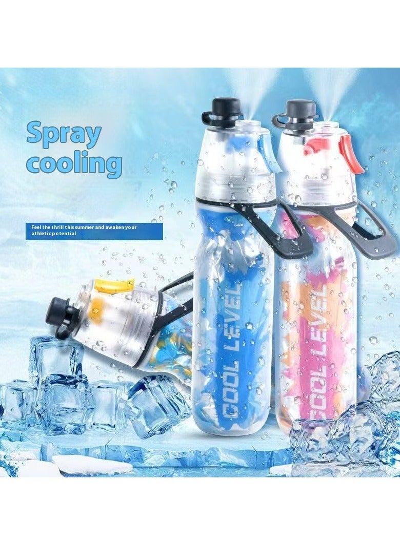 COOL LEVEL Sports Spray Water Cup with Three-Layer Insulation and Cooling, Trendy Straw Water Cup, Plastic Cup, Fitness Outdoor Sports Cycling Cup, Suitable for Football, Basketball, Outdoor Cycling, and Fitness, 500ml - Image 2
