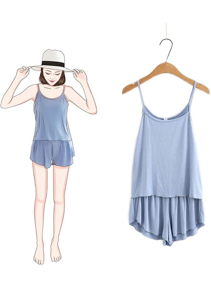 Beauenty Women's Spaghetti Strap Top + Shorts Nightwear Sleepwear Set - Image 2