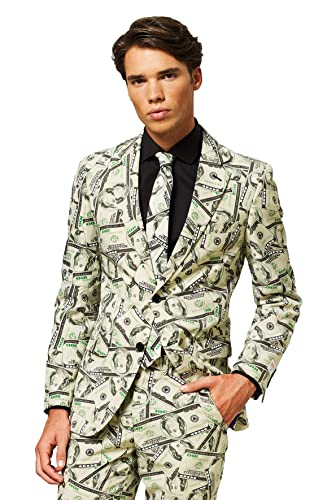 OppoSuits Men's Cashanova Party Costume Suit, Multi, 42 - Image 2