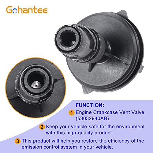 gohantee 53032940AB صمام تهوية الكرنك PCV، بديل لشاحنات كرايسلر 300 دودج تشالنجر دورانجو متوافق مع جيب رام 1500 2500 3500 4500 - Image 4