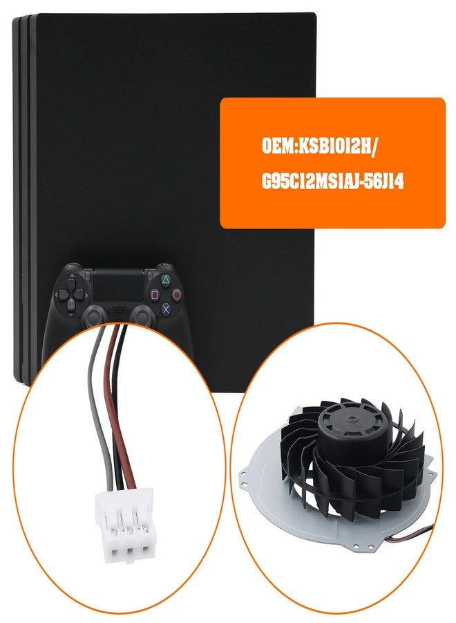 Micro Traders 1Pc CPU Cooling Fan Replacement Part KSB1012H G95C12MS1AJ-56J14 Compatible with PlayStation 4 Pro CUH-70XX CUH-71XX CUH-72XX Full Series - Image 2