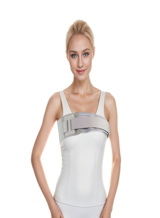 Malloraned Rib Brace for Women,Breathable Men Rib Compression Wrap for Cracked Ribs and Broken Rib,Chest Binder and Rib Protector (Medium) - Image 1
