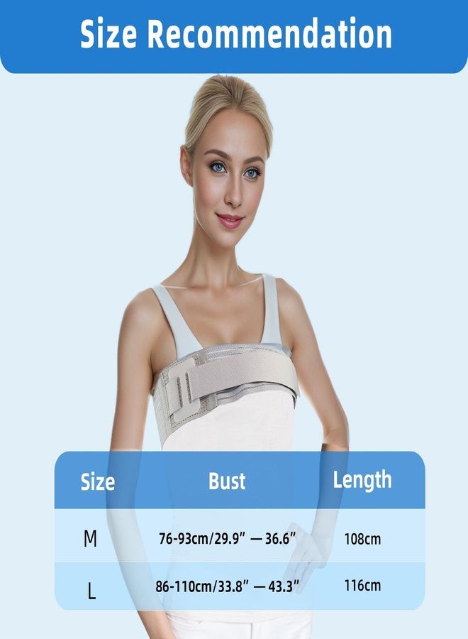 Malloraned Rib Brace for Women,Breathable Men Rib Compression Wrap for Cracked Ribs and Broken Rib,Chest Binder and Rib Protector (Medium) - Image 4