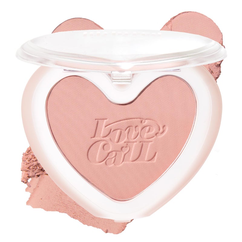 lilybyred Luv Beam Blur Cheek | Heart-Shaped Korean Powder Blush, Silky Texture, Lightweight, Soft Blurring Matte Finish, Long-Lasting, Natural Flush, Floral Woody Scent, 0.14 oz. (04 Blurry Rose) - Image 1