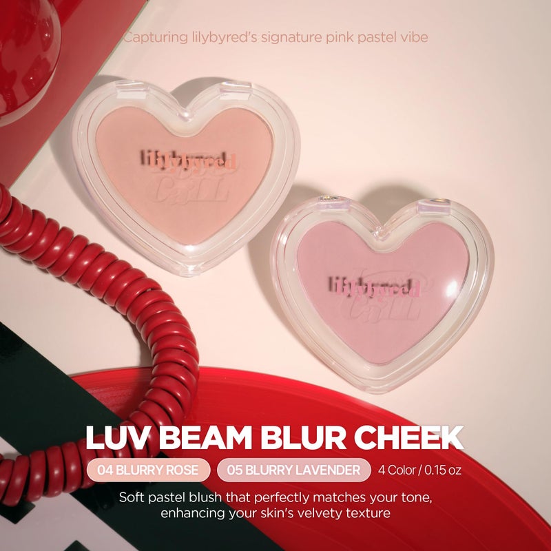 lilybyred Luv Beam Blur Cheek | Heart-Shaped Korean Powder Blush, Silky Texture, Lightweight, Soft Blurring Matte Finish, Long-Lasting, Natural Flush, Floral Woody Scent, 0.14 oz. (04 Blurry Rose) - Image 2