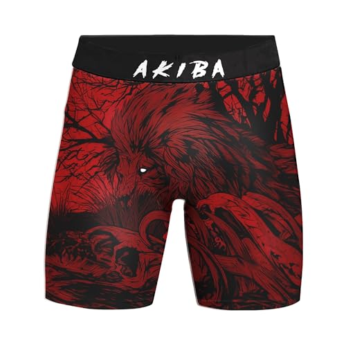 AKIBA Sport Performance Compression Unisex Shorts for MMA,Cycling, Martial Arts,Gym, Cage Fight, Muay Thai, BJJ, Boxing, and Grappling (in, Alpha, L) red Black - Image 4