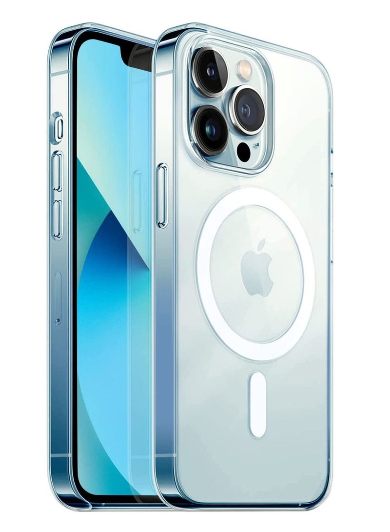 جراب مغناطيسي شفاف لهاتف iPhone 13 Pro Max، متوافق مع جراب هاتف Magsafe لهاتف iPhone 13 Pro Max، [مضاد للأصفر والصدمات العسكرية] غطاء واقٍ رفيع رفيع للنساء والفتيات والرجال مقاس 6.7 بوصة 2021، - Image 1