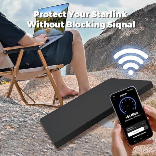 Zeroffi Starlink Mini Protective Cover Case, Starlink Mini Accessories Silicone Protective Case for Starlink Mini Dish Black - Image 3
