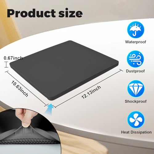 Zeroffi Starlink Mini Protective Cover Case, Starlink Mini Accessories Silicone Protective Case for Starlink Mini Dish Black - Image 4