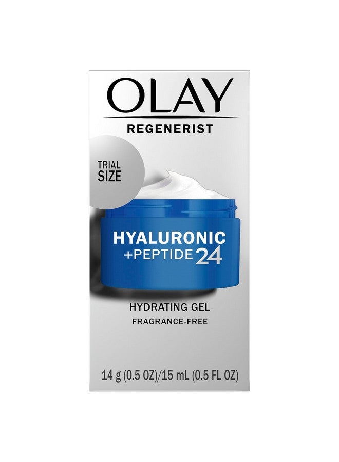 Olay Regenerist Hyaluronic + Peptide 24 Gel Face Moisturizer Fragrancefree All Skin Types Trial Size 0.5 Oz - Image 5